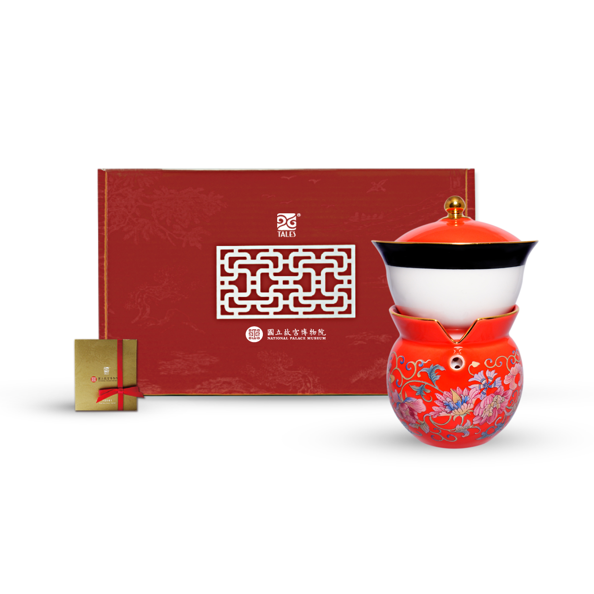 故宮精品網路商城- 小乾隆‧茶器(番蓮紅)