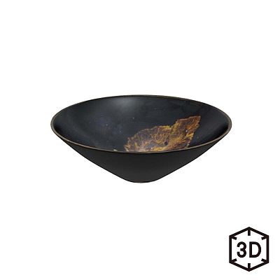 南宋 吉州窯 黑釉葉紋碗　數位收藏